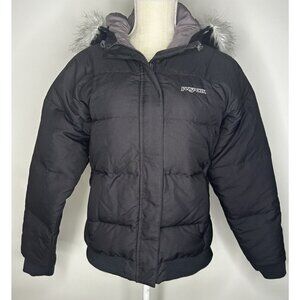 JANSPORT Black Duck Down Puffer Coat Insulated Winter Jacket Women's Size Medium